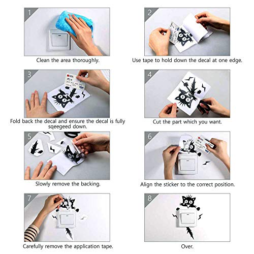 Musical Nota Pestañas De Música Pegatinas de Pared Etiqueta de la Pared, AUHOTA Desmontable DIY Decorativo Adhesivo Arte Murales para Sala de Música Habitación Living Room (23 × 9 pulgadas, Negro)