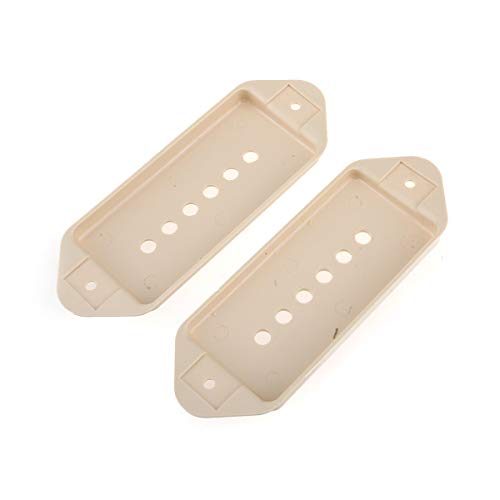Musiclily Pro 49,2mm P90 Dog Ear Short/Low Cubierta de Pastilla para EE. UU. Gibson/Epiphone Vintage Style, Crema (Juego de 2)