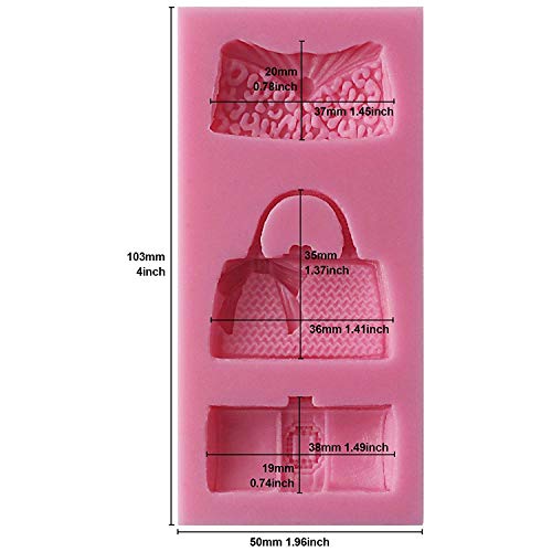 musykrafties Bolso Embrague Bolsas y Fondant Caramelo Molde de Silicona para Sugarcraft,Decoración Tartas,Cupcake Topper,Chocolate,Fabricación Jabón, Resina Epoxy,Polímero Flexible, Manualidades
