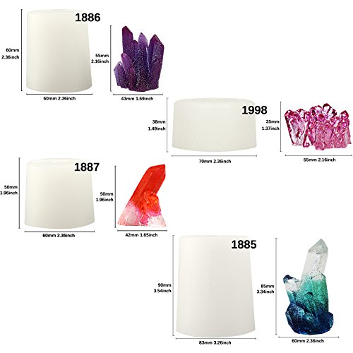 musykrafties - Molde de silicona para drusa de cristales de cuarzo, ideal para resina epoxi, jabón, velas e Isomalt