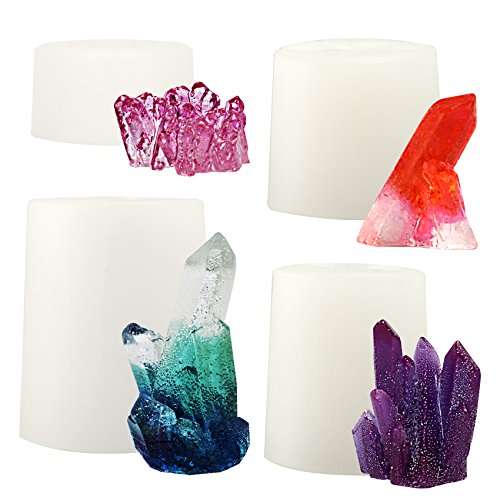 musykrafties - Molde de silicona para drusa de cristales de cuarzo, ideal para resina epoxi, jabón, velas e Isomalt