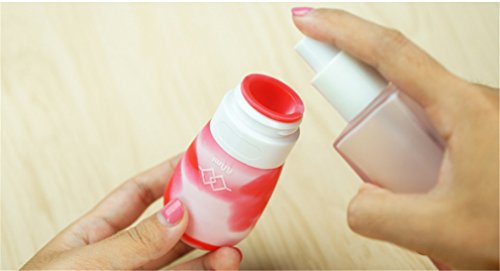 MUUZONING Botellas de Viaje de Silicona,100% BPA Gratis Recipientes rellenables portátiles a Prueba de Fugas para champú,Acondicionador,Loción,artículos de tocador(4 Unidades) -Oso Lindo