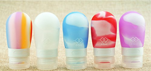 MUUZONING Botellas de Viaje de Silicona,100% BPA Gratis Recipientes rellenables portátiles a Prueba de Fugas para champú,Acondicionador,Loción,artículos de tocador(4 Unidades) -Oso Lindo
