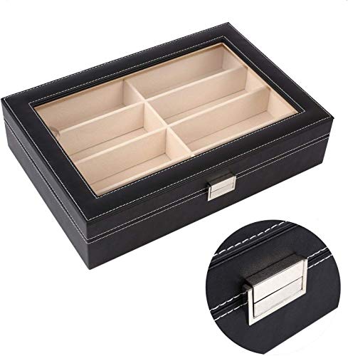 MVPOWER Caja para Gafas con 8 Estuches para Guardar y Almacenar Anteojos, Organizador y Soporte de Gafas de Sol