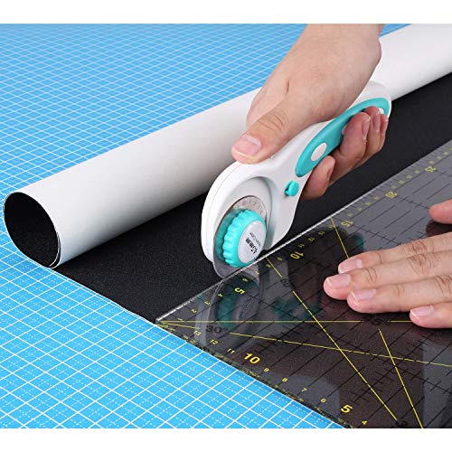 MVPower Kit de Estera de Corte, Kit para Patchwork A1 (60 * 90 cm), Incluye Alfombrilla de Corte A1 Alfombrilla, Cúter Rotatorio, Regla y 5 Cuchillas de Repuesto, para Trabajos de Corte Profesionales