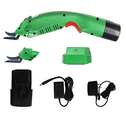 MXBAOHENG Cortador de Tela Industrial con 1 Batería (5000 mAh) y 2 Cuchillas (A,B) WBT-2 Tijeras Eléctricas para Tela Inalámbrico Tijeras Eléctricas de Tela Recargables
