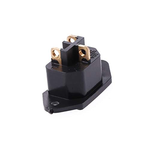 MXQIN 10 PC/AC 250V 10A 3-Borne de Contacto IEC320 C14 Entrada de alimentación del zócalo del Enchufe Negro
