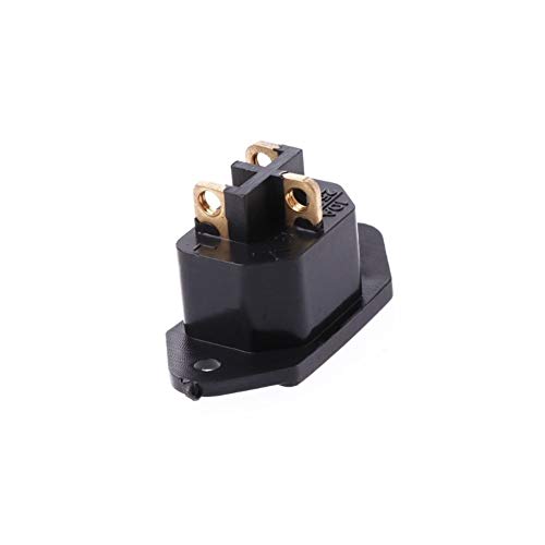 MXQIN 10 PC/AC 250V 10A 3-Pin Terminal de Entrada IEC320 C14 del zócalo de energía Negro