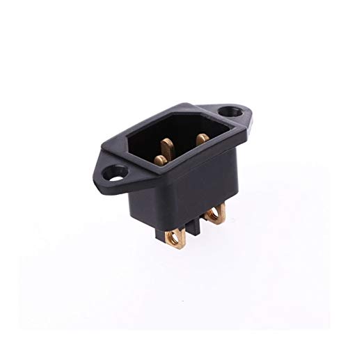 MXQIN 10 PC/AC 250V 10A 3-Pin Terminal de Entrada IEC320 C14 del zócalo de energía Negro