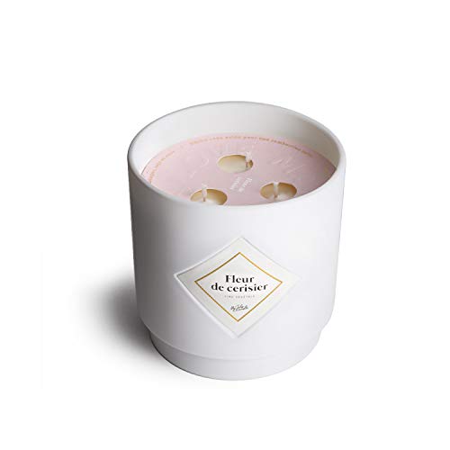 MY JOLIE CANDLE - Gran Vela perfumada - Perfume Flor de Cerezo - cire naturelle 100% végétale - 550g - Tiempo de combustión : 100 Horas