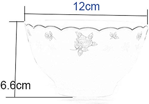 MYPNB Tazón Noodle Bowl, la Helada del Invierno Blanca de Porcelana 22 Onza de Cereales Cuencos Juego de Sopa/Cereal Tazón