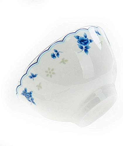 MYPNB Tazón Noodle Bowl, la Helada del Invierno Blanca de Porcelana 22 Onza de Cereales Cuencos Juego de Sopa/Cereal Tazón
