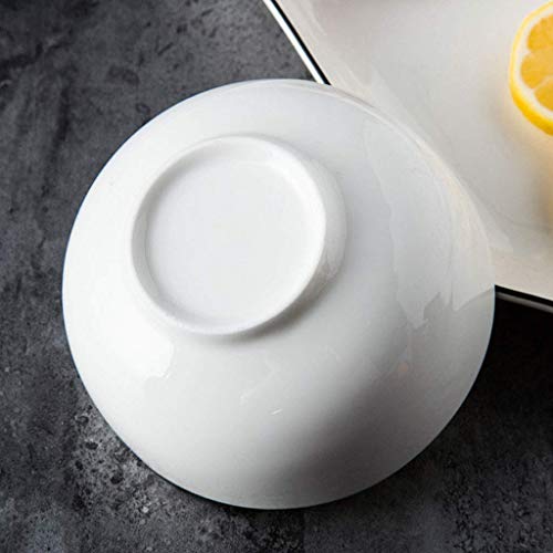 MYPNB Tazón Porcelana Cuenco 26 Onza Profundo y for microondas de Cereales, sopas y Frutas, Blanca