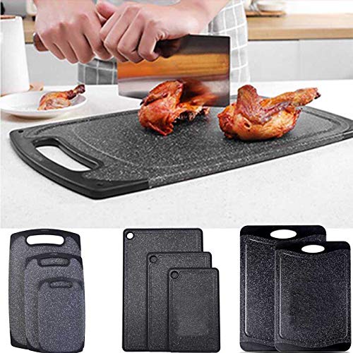 MYSdd Cocina de plástico Tabla de Cortar Tabla de Cortar antibacteriana Tabla de Cortar imitación mármol Frutas y Verduras Herramientas de Corte de Carne - A 9.84x5.9x0.35in