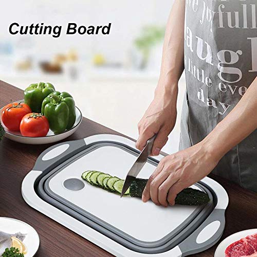 MYSdd Fregadero Tabla de Cortar Plegable Fregadero Lavabo Frutas y Verduras Plato Estante de Drenaje Cesta de Almacenamiento colador Plegable Herramientas de Cocina - 1