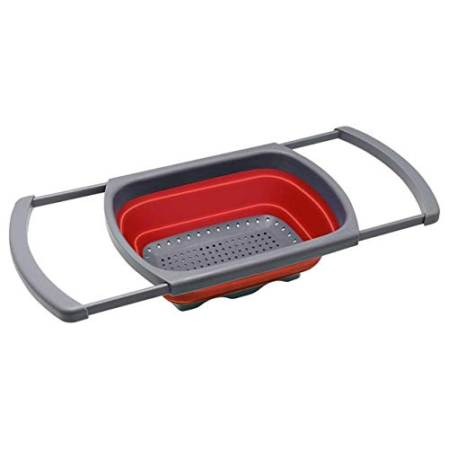 MYSdd Fregadero Tabla de Cortar Plegable Fregadero Lavabo Frutas y Verduras Plato Estante de Drenaje Cesta de Almacenamiento colador Plegable Herramientas de Cocina - 1