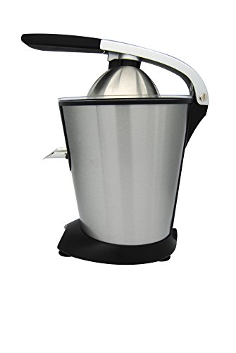 MyWave Exprimidor de Zumo MWEMEXP-PSS con Palanca 160 W Ideal para Naranjas y Otros Citricos Surtidor Antigoteo Acero Inoxidable