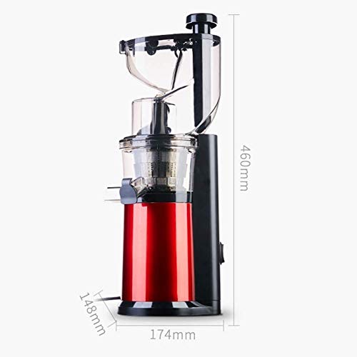 MYXMY Separador de Jugo de escoria automático de Frutas de Gran Calibre doméstico máquina de Jugo multifunción máquina de Jugo máquina de Jugo de Frutas y Verduras exprimidor (Color : Black)