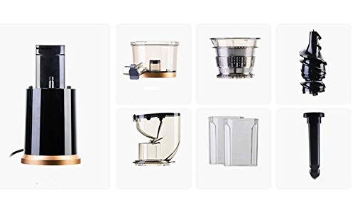 MYXMY Separador de Jugo de escoria automático de Frutas de Gran Calibre doméstico máquina de Jugo multifunción máquina de Jugo máquina de Jugo de Frutas y Verduras exprimidor (Color : Black)