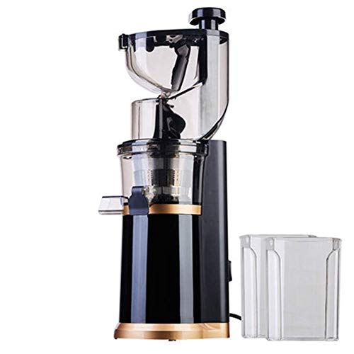 MYXMY Separador de Jugo de escoria automático de Frutas de Gran Calibre doméstico máquina de Jugo multifunción máquina de Jugo máquina de Jugo de Frutas y Verduras exprimidor (Color : Black)