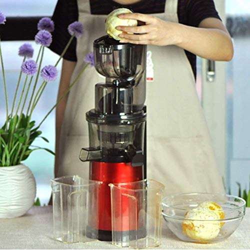 MYXMY Separador de Jugo de escoria automático de Frutas de Gran Calibre doméstico máquina de Jugo multifunción máquina de Jugo máquina de Jugo de Frutas y Verduras exprimidor (Color : Black)