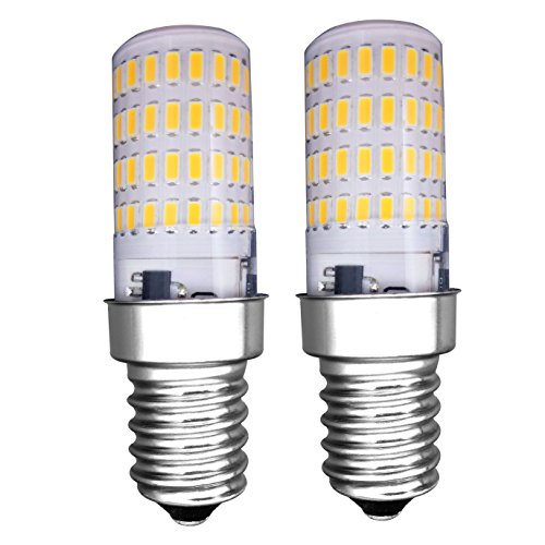 MZMing 2 Piezas E14 Pequeño LED Bulb 4W Bombillas Nevera - Dimmable 3000K Brillante Luz Blanca Cálida 450lm Ángulo de haz de de Bombilla Halógena de 40W Calor Bajo Usado para Nevera