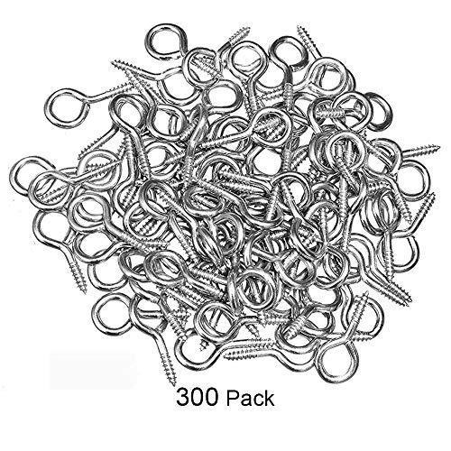 MZMing [300 Pieza] Mini Ojo Tornillo Perno 15mm x 7mm Cromado Cáncamos Fianza Accesorios Hechos a Mano Hembrillas para Hacer Joyas de Bricolaje Madera Resina Encanto de Arcilla Proyectos Artesanale