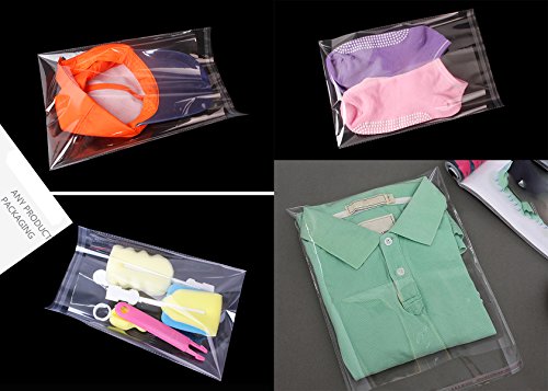 MZMing [50 Piezas] A4 Bolsa de celofán de polietileno transparente Bolsa Sellada Autoadhesiva Bolsa de plástico OPP engrosamiento para empacar pan Jabón Camiseta Papel Revista Documentos(21,5 x 31cm)
