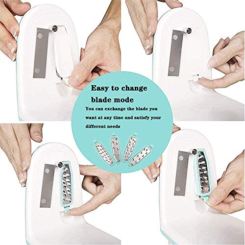 MZZG Spiralizer Vegetable Slicer Cortador En Espiral De 4 Cuchillas De Acero Inoxidable Veggie La Herramienta Innovadora para Cortar Verduras Y Frutas En Tiras Extrafinas