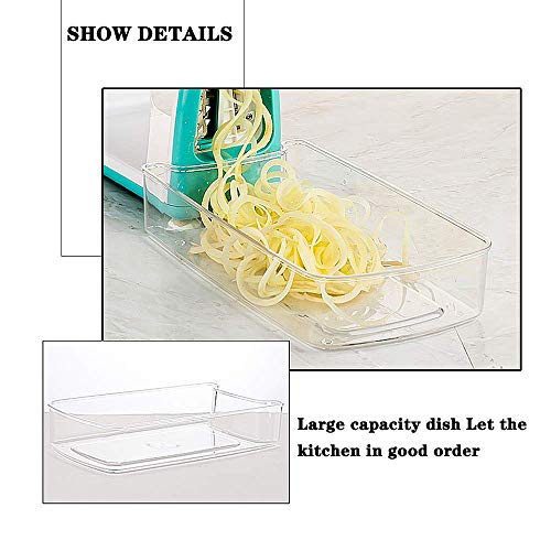 MZZG Spiralizer Vegetable Slicer Cortador En Espiral De 4 Cuchillas De Acero Inoxidable Veggie La Herramienta Innovadora para Cortar Verduras Y Frutas En Tiras Extrafinas