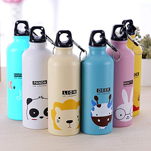 N / A Botella de Agua de Animales de Dibujos Animados Botella de Agua portátil Aislamiento Lindo Deportes de Estilo múltiple Senderismo niños Escuela Botella de Agua 500 ml