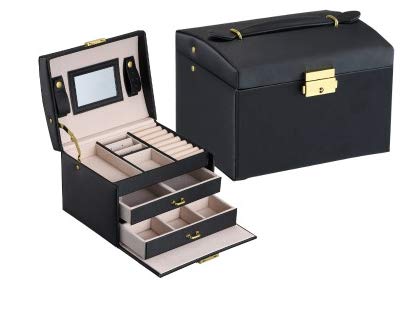 N / A Caja de almacenamiento simple portátil Joyero Pendientes Anillo Caja de Consolidación de Almacenamiento con Cajón, para Pendientes Anillo (Color: Violeta)