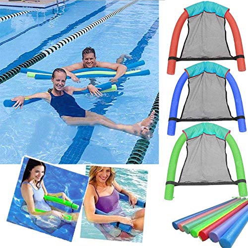 N / A Fideos flotantes Cama Plana Honda de la Silla de salón Proporciona el Agua para los niños Adult Swim,Rojo