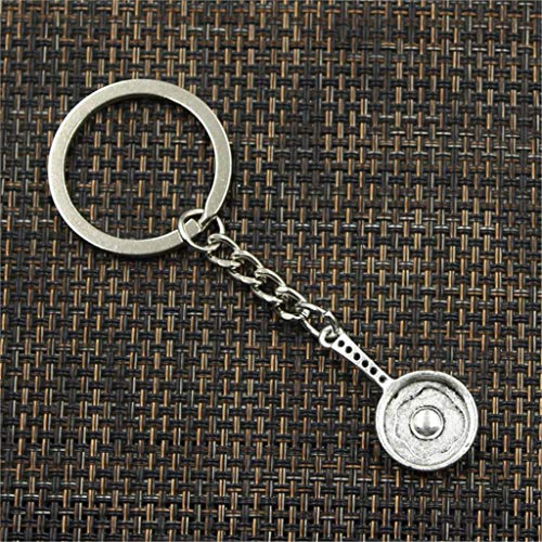 N/ A Hombres Llavero Llavero De Metal Llavero Regalo Joyería Plata Sartén Huevos Fritos Colgante