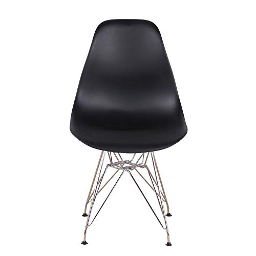 N A MUEBLES Home - Juego de 4 sillas de comedor retro de mediados de siglo de cocina con patas de metal para comedor, dormitorio, sala de estar