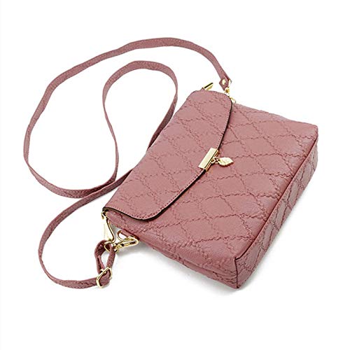 N / A Nuevo llega Bolsos de Mujer Moda Bolso de Mensajero de diseñador Bolso Acolchado Rosa Bolsos de sueño Bolsos de Hombro Cruzados de Mujer 21 * 5 * 16 cm