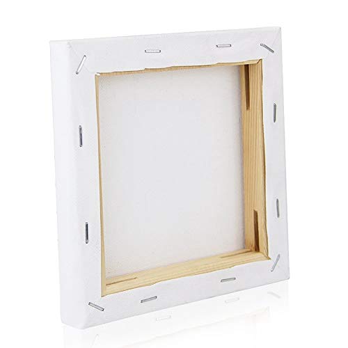 N/A - 10 paneles de lienzo de 10 x 10 cm, tablero cuadrado pequeño de arte para pintura al óleo en blanco 3.93 pulgadas
