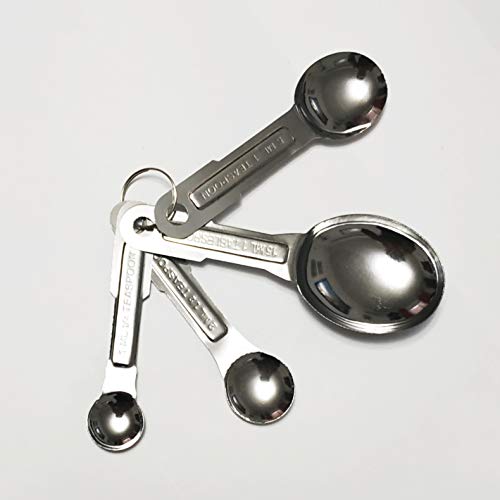 N/A. BIGDOM. Set de Cucharas de Medición de Acero Inoxidable para Medir Ingredientes Líquidos y Secos 1 ML 2 ML 5 ML 15 ML Utensilios de Cocina Hostelería
