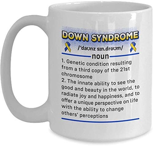 N\A Regalo significativo de concientización sobre el síndrome de Down - Definición inspiradora Taza de café con Leche para el Festival de Acción de Gracias de Navidad Regalo para Amigos