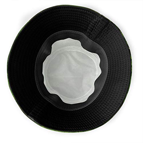 NA Unisex lavado de algodón empacable para pesca de verano de viaje sombrero de cubo sombrero al aire libre Cap -River bosque puente