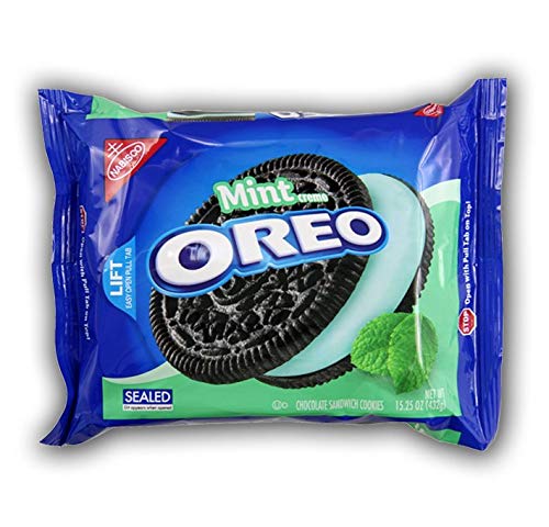 Nabisco Oreo Chocolate Cool Mint Creme Sandwich Cookies, 15.25 oz