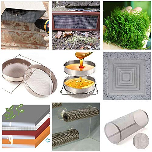 NACTECH 2pcs Malla de Alambre Malla Acero Inoxidable 304 Tejido Malla Alambre 1 mm para Insectos Roedor Filtro Grill Tomas de Aire 300 x 420 mm A3