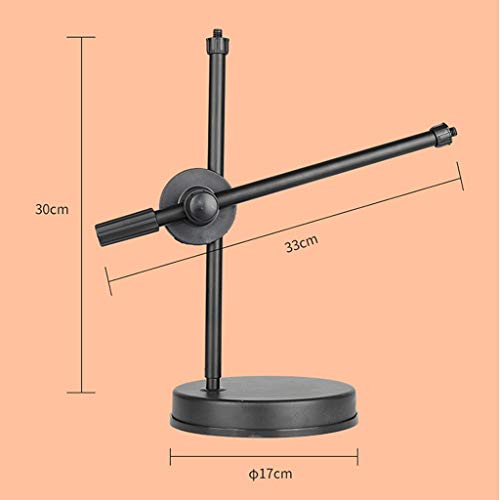 Nai-tripod Anillo del teléfono móvil de Arriba Stand, Escritorio Clase por Internet Soporte - Auto-Temporizador de luz de Relleno trípode Regulable Fotografía Luz (Color : Black)