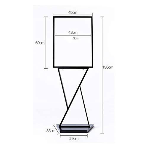 Nai-tripod Zhou El Soporte Ajustable Publicidad, Publicidad Comercial Totem cartelera Vertical del Bastidor KT Junta for Suelo de Soporte de Hierro Forjado YAN (Color : Black)