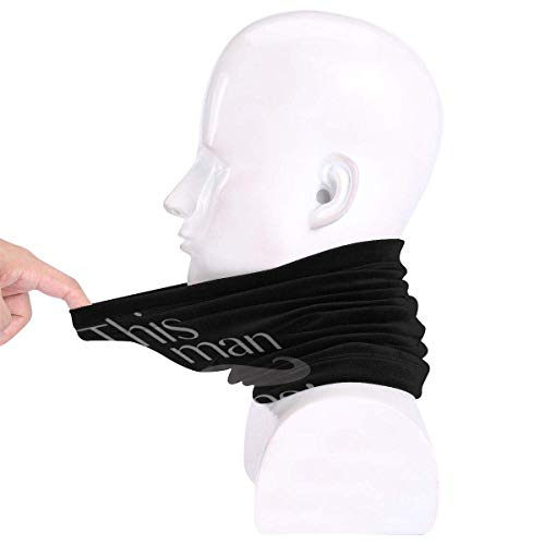 Naizi Little Man Bigote Cumpleaños Gris y Negro Unisex Microfibra Cuello Calentador Headwear Cara Bufanda Mascarilla Para Invierno Frío Máscara Bandana Pasamontañas