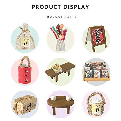 NAKELUCY Kit de Muebles Madera casa muñecas en Miniatura DIY, Modelo Tienda comestibles Estilo japonés ensamblado Cabina, Mini Regalo Arte para niños, 7.48 5.91 6.50in