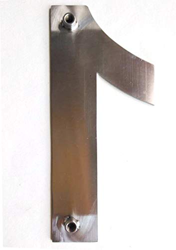 Nanly Número de casa moderna-10.2Centímetros/4 pulgadas-Acero inoxidable, Apariencia flotante, Fácil de instalar y hecho de acero inoxidable sólido 304 (Número 4)