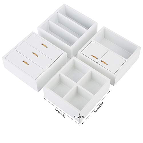 Nannday Gabinetes de casa de muñecas en Miniatura, 1:12 Mini gabinete de Almacenamiento de Madera Muebles de Sala de Estar Dormitorio Unidad de gabinete para casa de muñecas(1-1#)