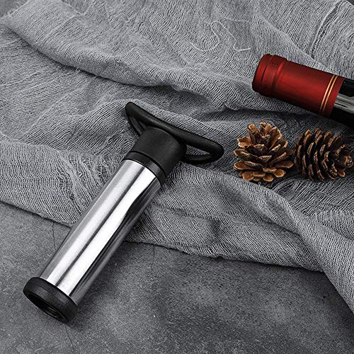 Naomo Bomba para Vino para Quitar el Aire y el Sellado al Vacío, Bomba de Vacío para Mantener el Vino Fresco (L, Wine Pump)