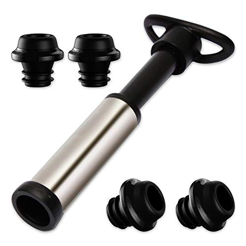 Naomo Bomba para Vino para Quitar el Aire y el Sellado al Vacío, Bomba de Vacío para Mantener el Vino Fresco (L, Wine Pump)